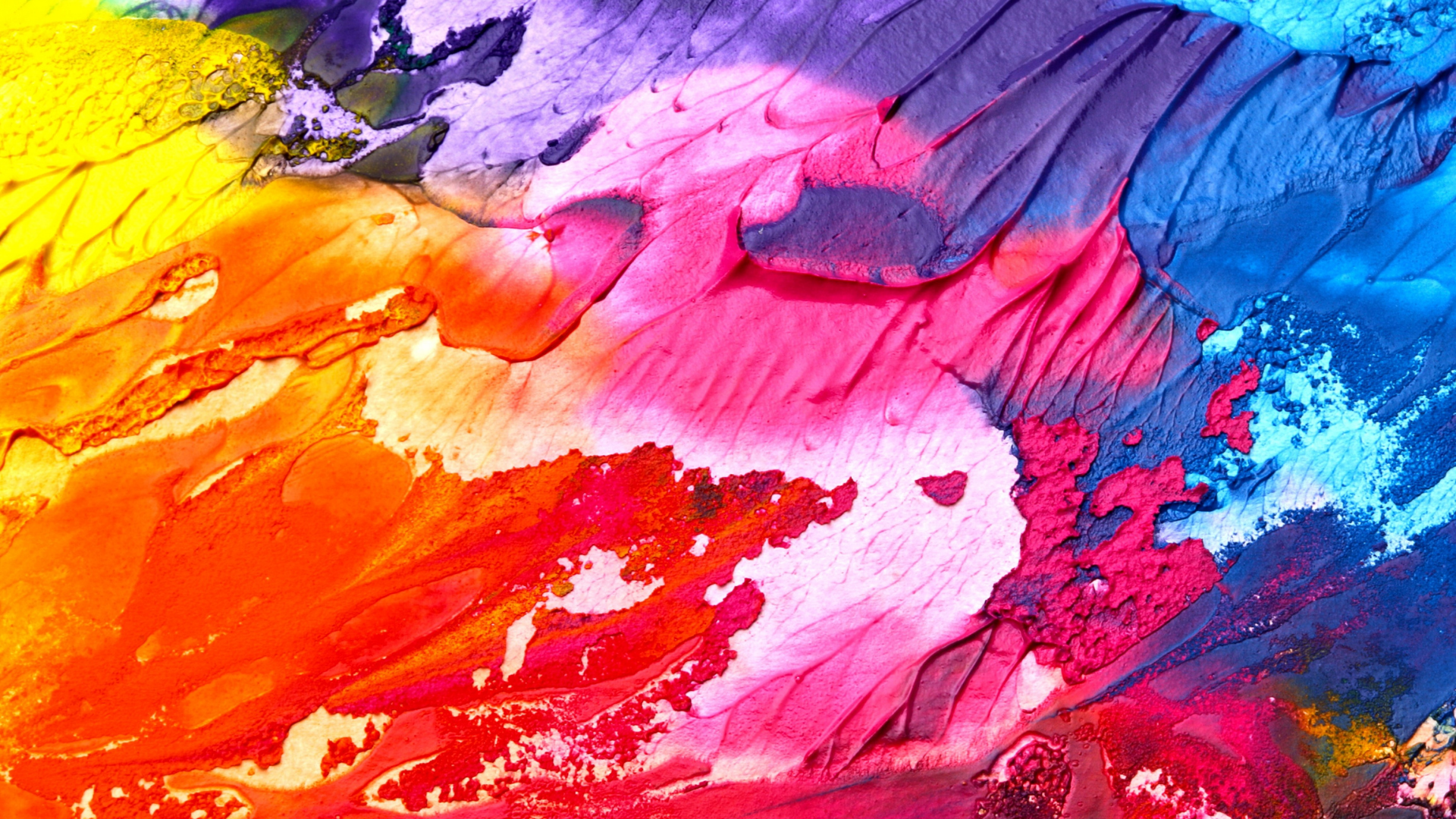 A colorful, abstract painting